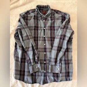 Men's Gray Plaid Shirt